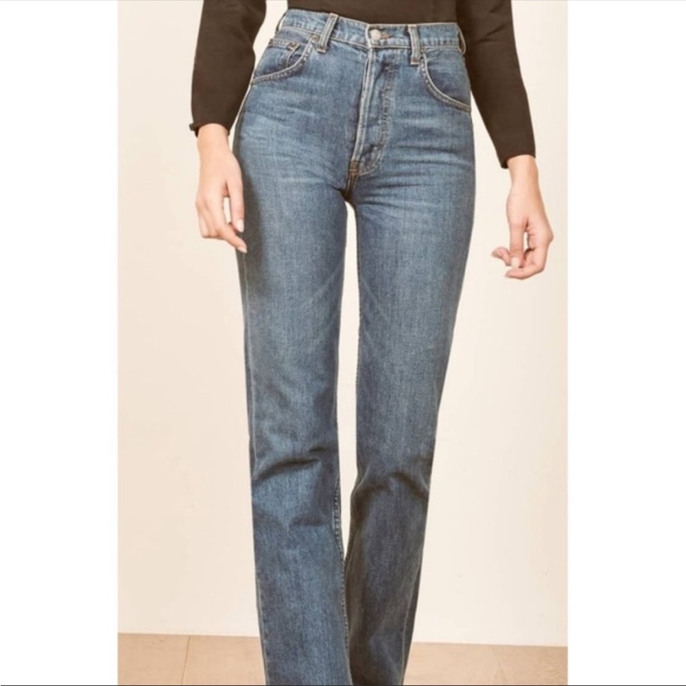 Reformation Teigen Jean, Baltic Wash, Size 23 XS
